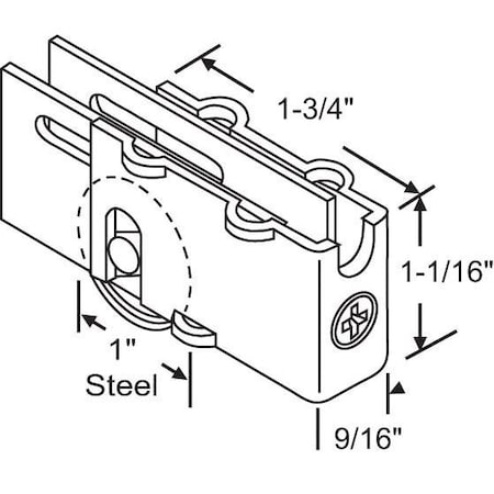 Strybuc Patio Door Roller Assembly 9-305